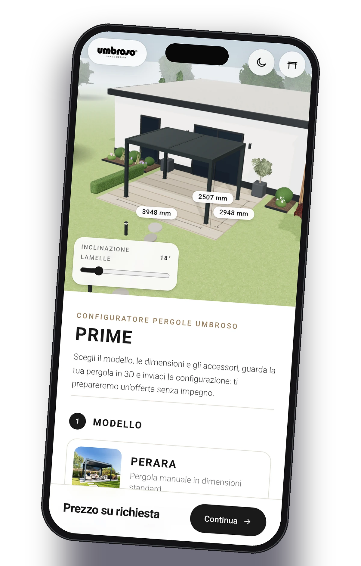 Configura la tua|pergola PRIME